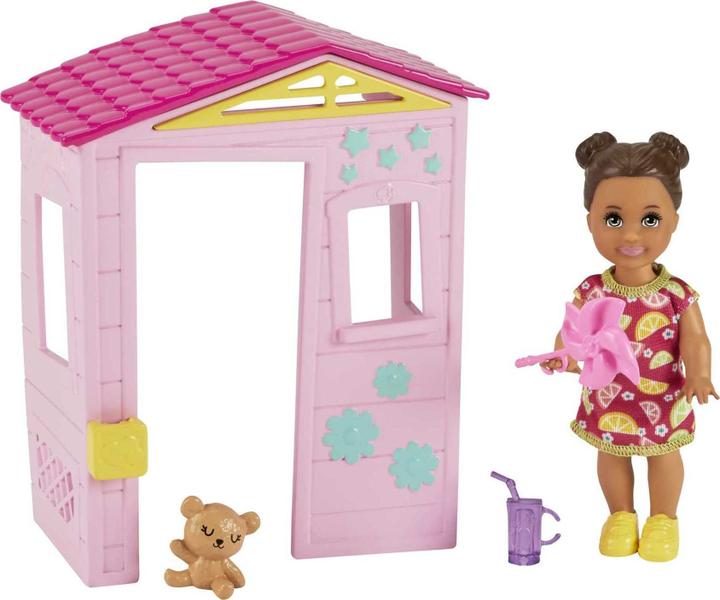 Imagem de Conjunto Barbie Skipper Babysitters Inc. + Casinha Rosa - Presente 3-7 anos