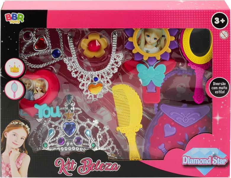 Conjunto Beleza Infantil Fashion Diversos Acessórios Brinquedo Diamond Star - BBR Imagem de Conjunto Beleza Infantil Fashion Diversos Acessórios Brinquedo Diamond Star