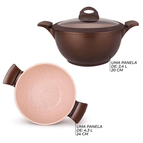 Conjunto Belga Cerâmic-Flon com 3 Peças mais Grill Duplo - MTA Imagem de Conjunto Belga Cerâmic-Flon com 3 Peças mais Grill Duplo