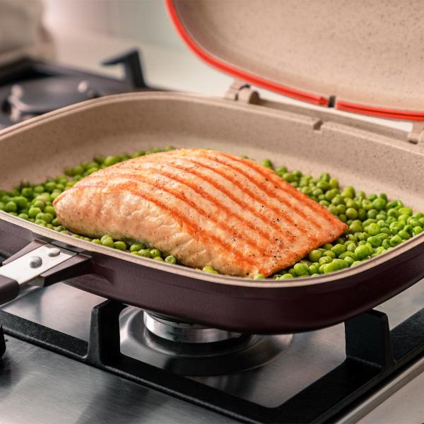 Conjunto Belga Cerâmic-Flon com 3 Peças mais Grill Duplo - MTA Imagem de Conjunto Belga Cerâmic-Flon com 3 Peças mais Grill Duplo