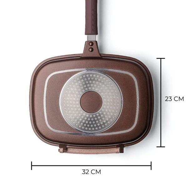Conjunto Belga Cerâmic-Flon com 3 Peças mais Grill Duplo - MTA Imagem de Conjunto Belga Cerâmic-Flon com 3 Peças mais Grill Duplo