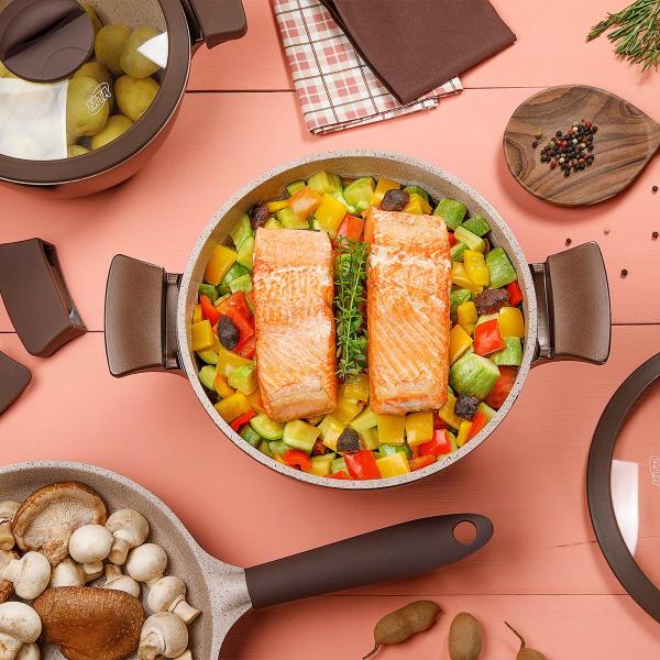 Conjunto Belga Cerâmic-Flon com 3 Peças mais Grill Duplo - MTA Imagem de Conjunto Belga Cerâmic-Flon com 3 Peças mais Grill Duplo