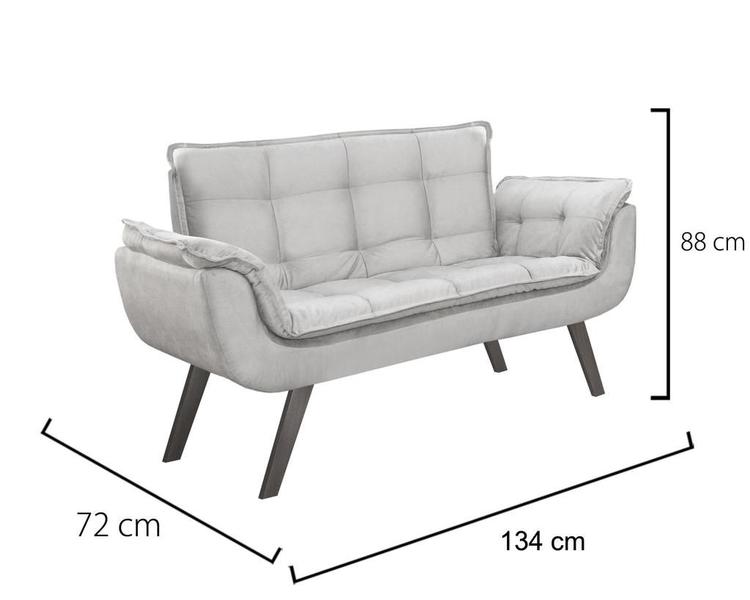 Imagem de Conjunto Bella Sofá Opala 2 Lugares + 2 Poltronas Pillow Top Decoração