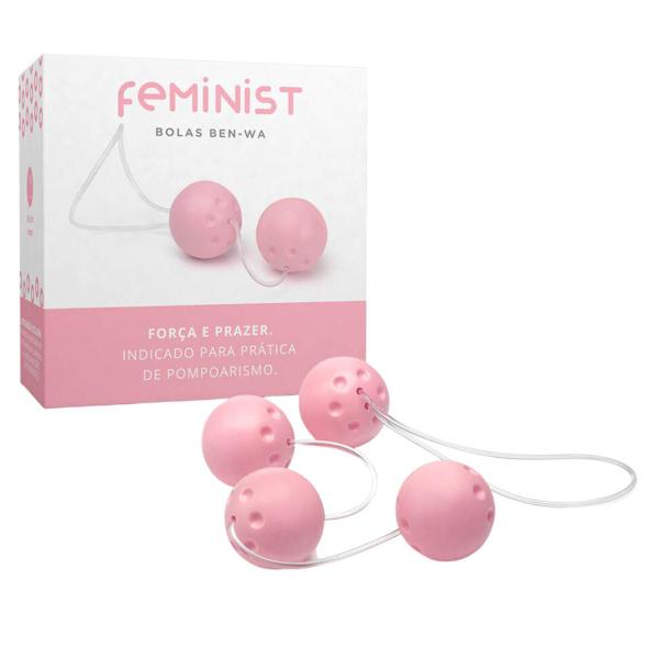 Imagem de Conjunto Ben-Wa Feminist com 04 Bolas - Rosa Bebê