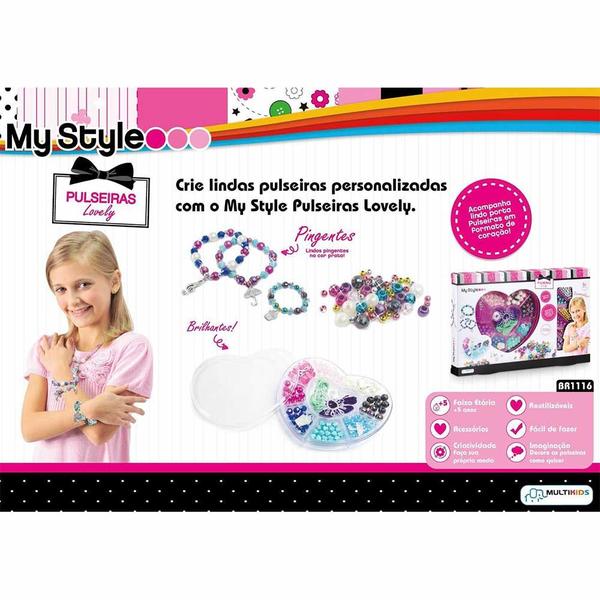 Imagem de Conjunto Bijuterias Infantil - My Style - Pulseiras Lovely - Multikids