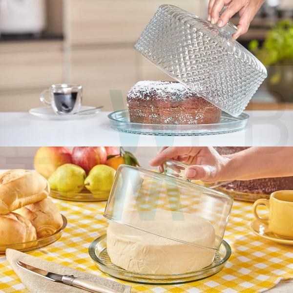 Conjunto Boleira Tampa Bico de Jaca Prato 28cm para Bolo e Queijeira de Vidro Vitazza Mesa Posta, Praticidade Sustentável, Organização e Decoração Imagem de Conjunto Boleira Tampa Bico de Jaca Prato 28cm para Bolo e Queijeira de Vidro Vitazza Mesa Posta, Praticidade Sustentável, Organização e Decoração