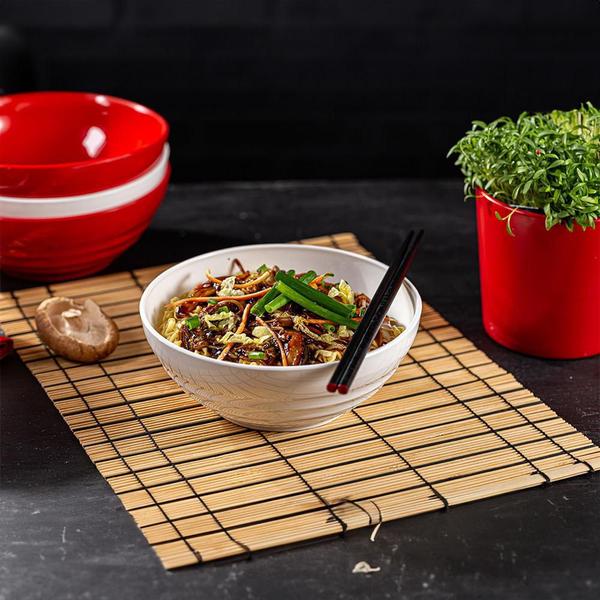 Conjunto Bowl Oriental Redondo 500ml Coral com 4 Peças em Polipropileno Linha Tendência VEM Imagem de Conjunto Bowl Oriental Redondo 500ml Coral com 4 Peças em Polipropileno Linha Tendência VEM