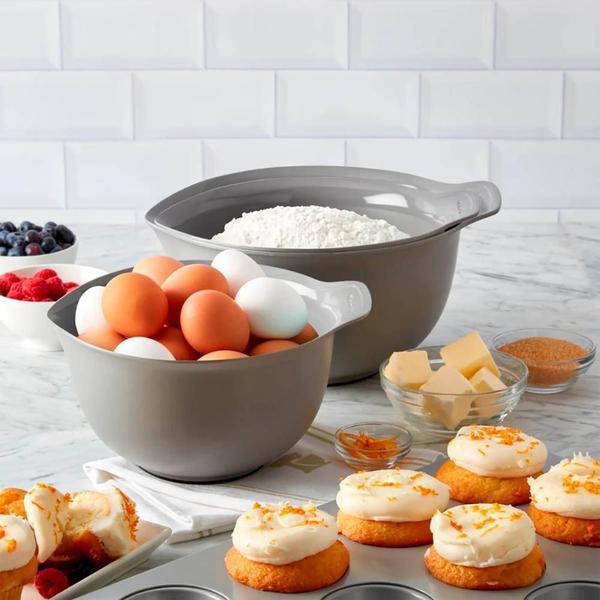 Imagem de Conjunto Bowls 3 Tigelas Multiuso Cozinha Cinza Kitchenaid