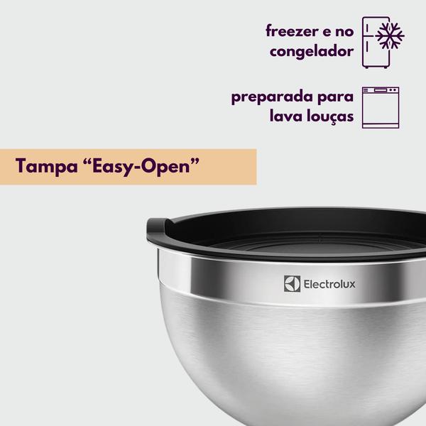 Imagem de conjunto bowls salada grandes bowls Electrolux inox cjbowls