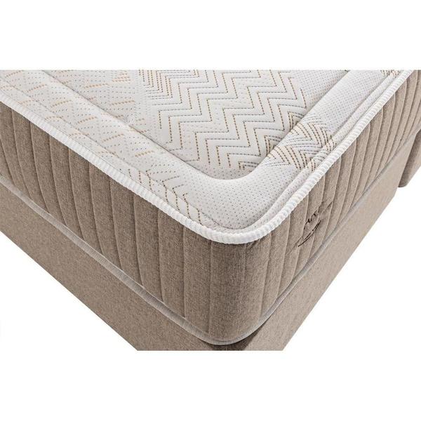 Imagem de Conjunto Box Baú King: Colchão Molas Herval Maxspring Crown Comfort C1631 + Base CRC Suede Clean(193x203x32)