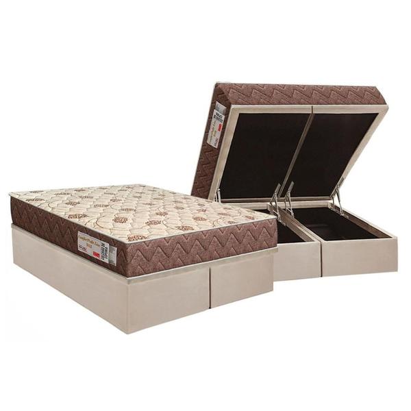 Imagem de Conjunto Box Baú Queen: Colchão Espuma Orthoflex D33 Comfortpedic + Base CRC Suede Clean(158x198)