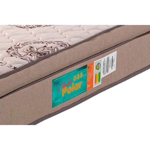 Imagem de Conjunto Box Baú Solteiro: Colchão Espuma Polar D33 Pérola Euro Pillow + Base CRC Courano Brown(88x188)