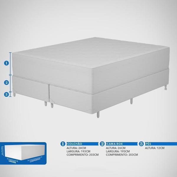 Imagem de Conjunto Box King Mola Ensacada Probel Sigma Plus (193x203x50cm)