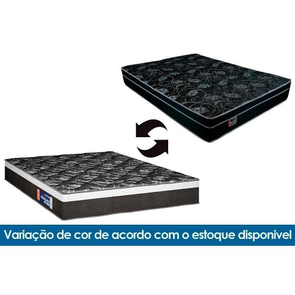 Imagem de Conjunto Box Solteiro: Colchão Anatômico Plumatex D33 / Selectus + Base CRC Suede Black(88x188)