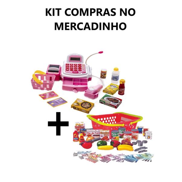 Imagem de Conjunto Brinquedo de Faz de Conta Minhas Comprinhas e Caixa