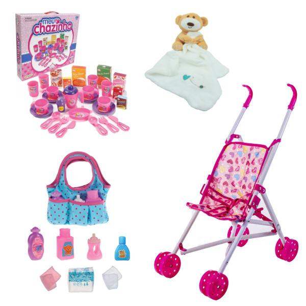 Imagem de Conjunto Brinquedos Para Boneca Reborn Acessórios e Naninha