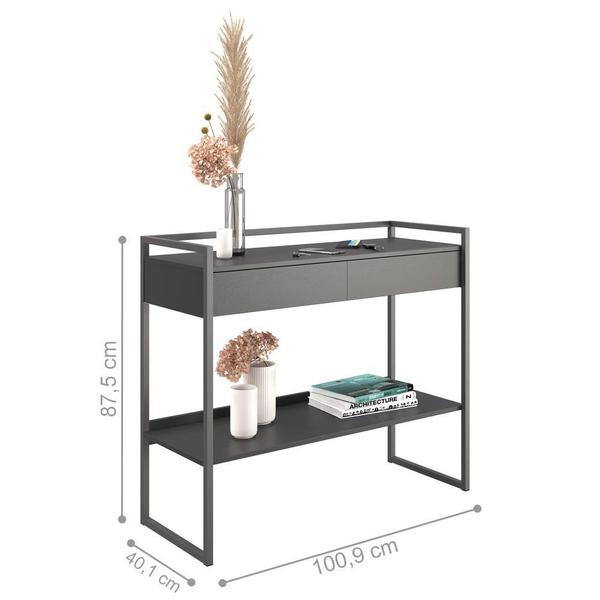 Imagem de Conjunto Buffet e Aparador Industrial Preto Onix