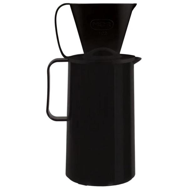 Imagem de Conjunto Bule Haus Garrafa Térmica Coador Preto Café Chá Mor