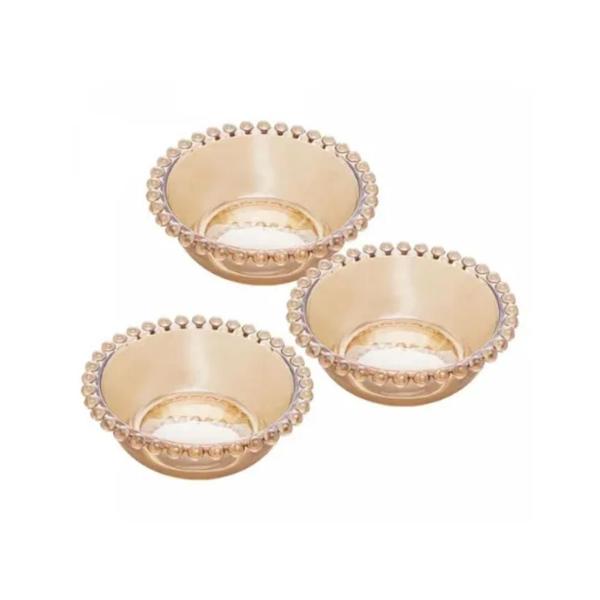 Imagem de Conjunto C/3 Bowls de Cristal Pearl Âmbar - Wolff