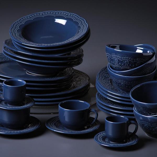 CONJUNTO C/ 6 BOWL MADELEINE DEEP BLUE 367 ml - Porto Brasil Cerâmica Imagem de CONJUNTO C/ 6 BOWL MADELEINE DEEP BLUE 367 ml