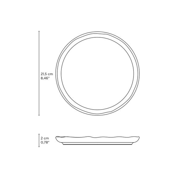 Imagem de CONJUNTO C/ 6 PRATOS SOBREMESA LINHAS BREEZE Ø 21,5 cm