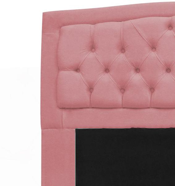 Imagem de Conjunto cabeceira box solteiro 100cm costa rica + recamier barcelona suede rosa