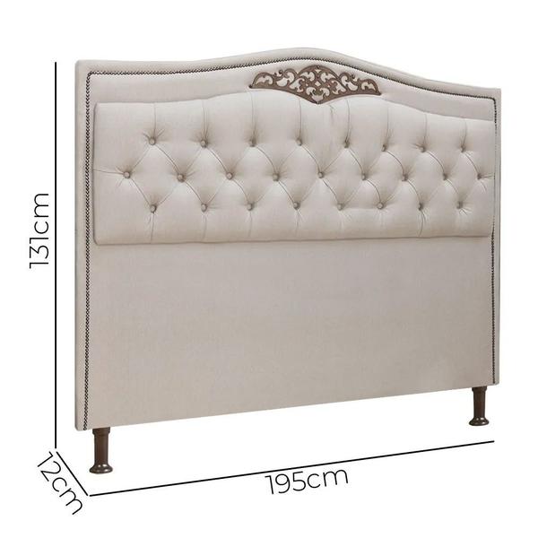 Imagem de Conjunto Cabeceira e Calçadeira Holanda Casal Queen Size 160 cm para Cama Box cm para Cama Box Luxor Roxo - Shop das Cabeceiras