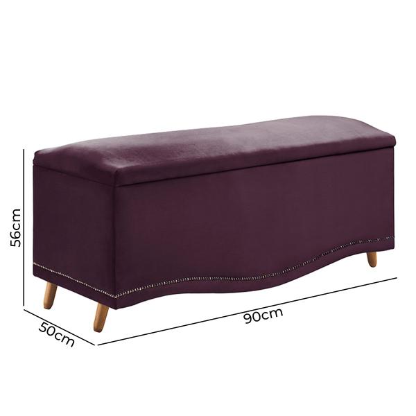 Imagem de Conjunto Cabeceira e Calçadeira Holanda Solteiro 90 cm para Cama Box Luxor Roxo - Shop das Cabeceiras