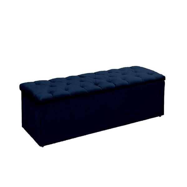 Imagem de Conjunto Cabeceira E Recamier Baú  Para Cama Box Queen 1.60 - Suede - Sv Decor