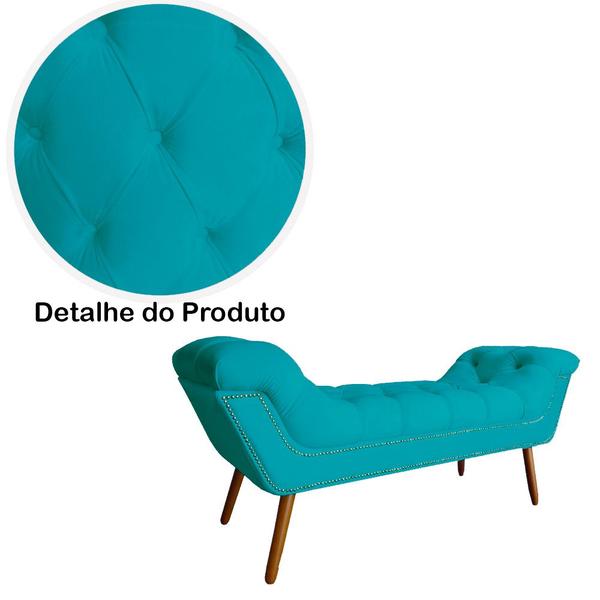 Imagem de Conjunto Cabeceira e Recamier Decoração Para Quarto Para Cama Box Casal King Suede - Sv Decor