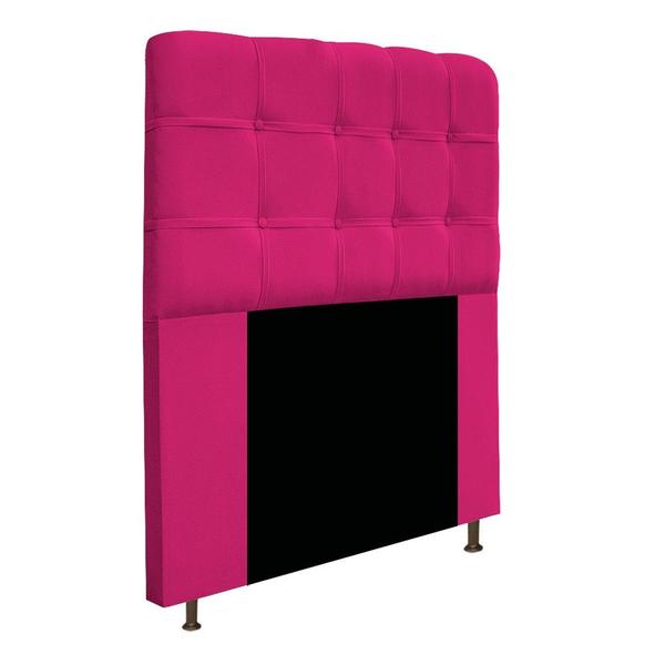 Imagem de Conjunto Cabeceira Estofada Mel 100cm e Calçadeira Mel 100cm material sintético Pink - KDAcanto Móveis