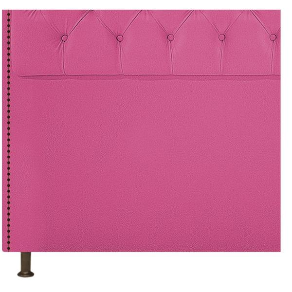 Imagem de Conjunto Cabeceira Estofado Yasmim + Recamier Baú Yasmim 195 Cm Para Cama Box King Size Quarto Suede Pink - Amarena