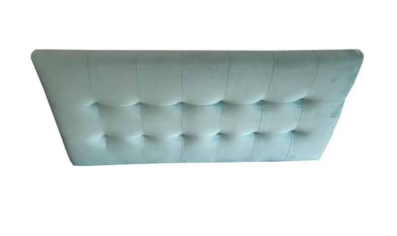 Imagem de Conjunto cabeceira painel e recamier puff baú beira de cama  queen size - 1,58 cm - azul claro