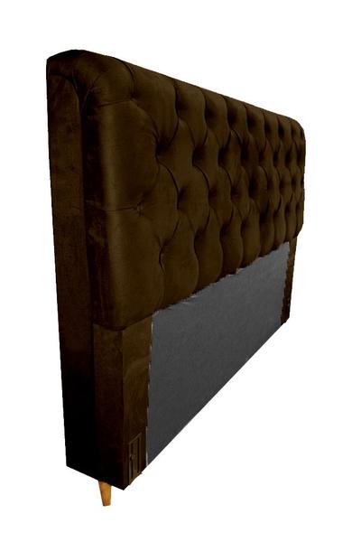 Imagem de Conjunto Cabeceira + Recamier Baú Imperial Para Cama Box Casal Queen - Suede - Sv Decor