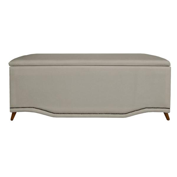 Imagem de Conjunto Cabeceira + Recamier Baú Para Cama Box Casal King 1.95 - Suede - Sv Decor