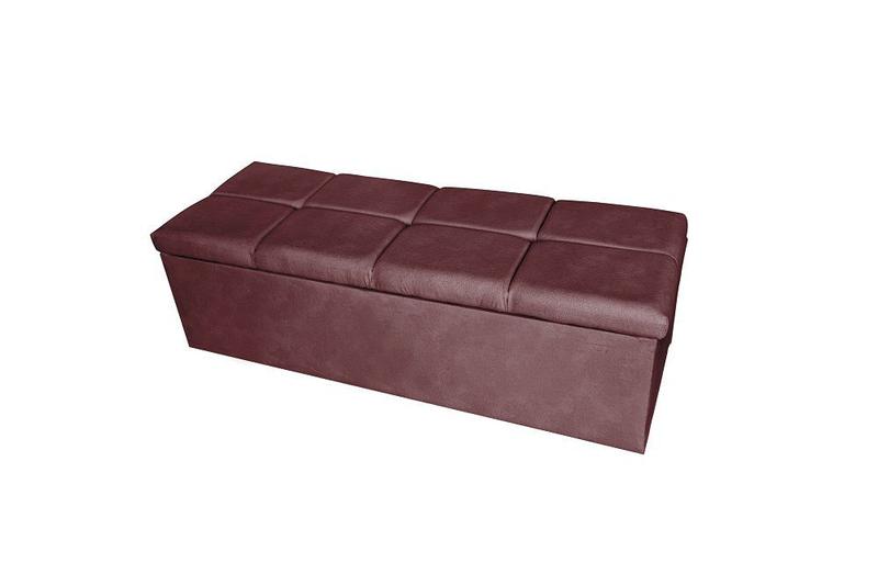 Imagem de Conjunto cabeceira solteiro 90cm munique + recamier calçadeira 90cm suede bordo