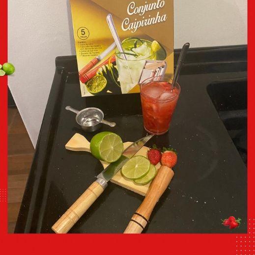 Imagem de Conjunto Caipirinha 5 peças Faca com Cabo de Plástico