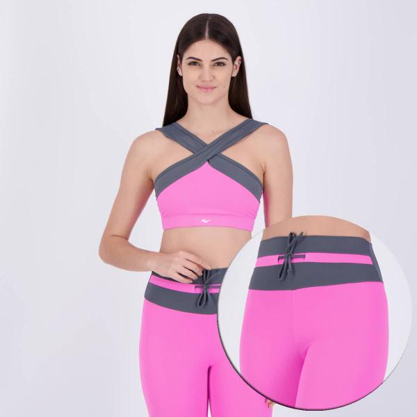 Imagem de Conjunto Calça Legging e Top Everlast Feminino Pink I