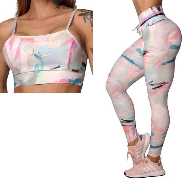 Imagem de Conjunto Calca Legging Empina Bumbum Paint + Top Hope Moving