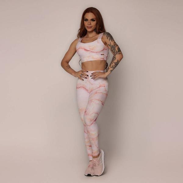 Imagem de Conjunto Calca Legging Epic +Top Quartzo Rosa Moving Fitness