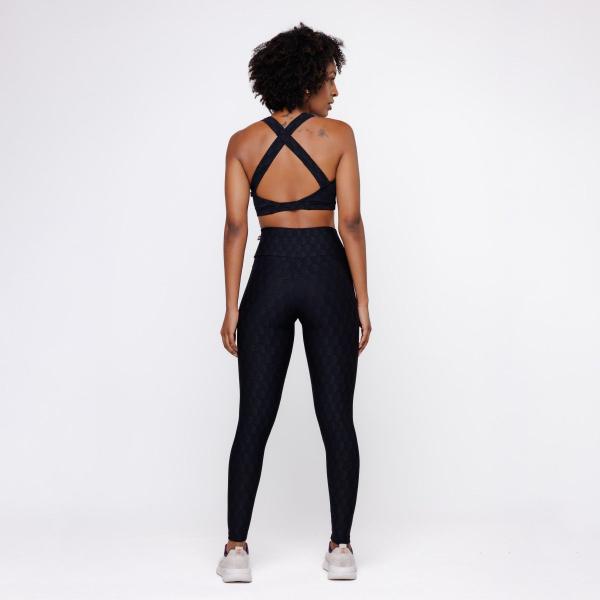 Imagem de Conjunto Calça Legging Fitness Cós Alto e Top Bojo Feminino Poliamida