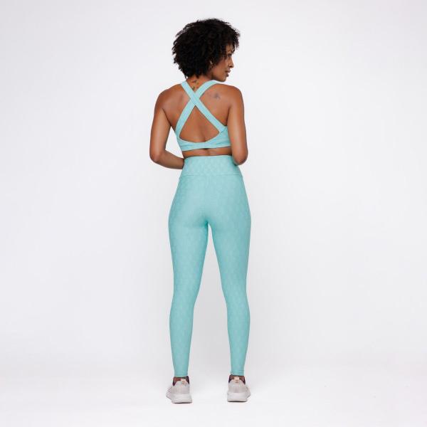 Imagem de Conjunto Calça Legging Fitness Cós Alto e Top Bojo Feminino Poliamida