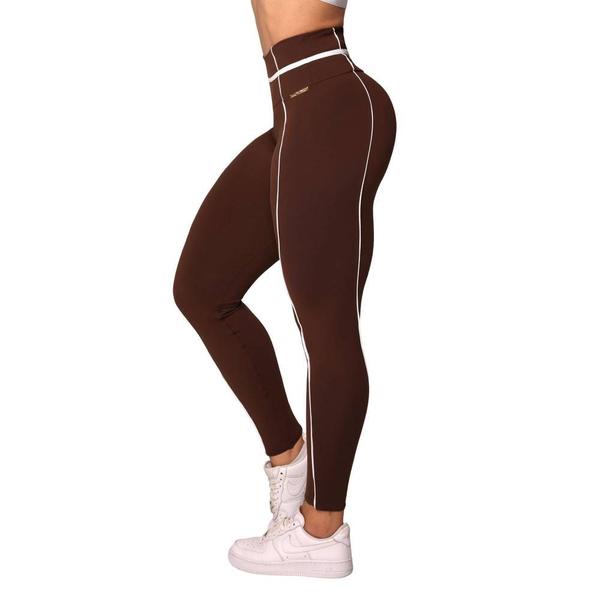 Imagem de Conjunto Calca Legging Queens Comum +Top Quebec Cacau Moving