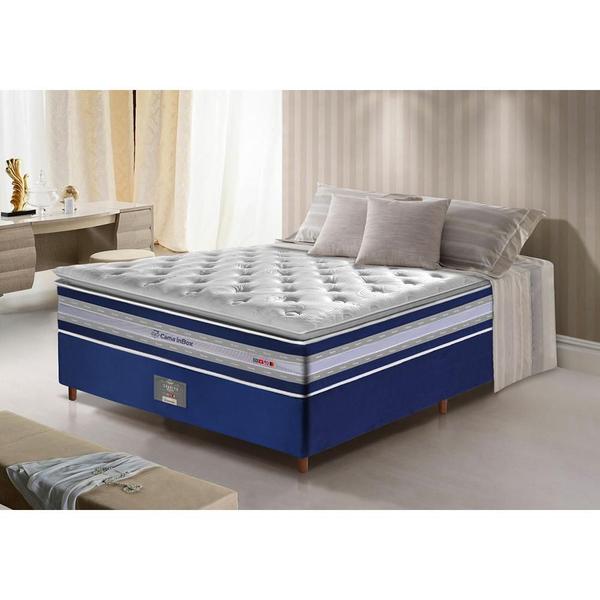 Imagem de Conjunto Cama Box Casal de Molas Ensacadas D33 com Pillow TOP Cama inBox Select 138x188x70 Azul