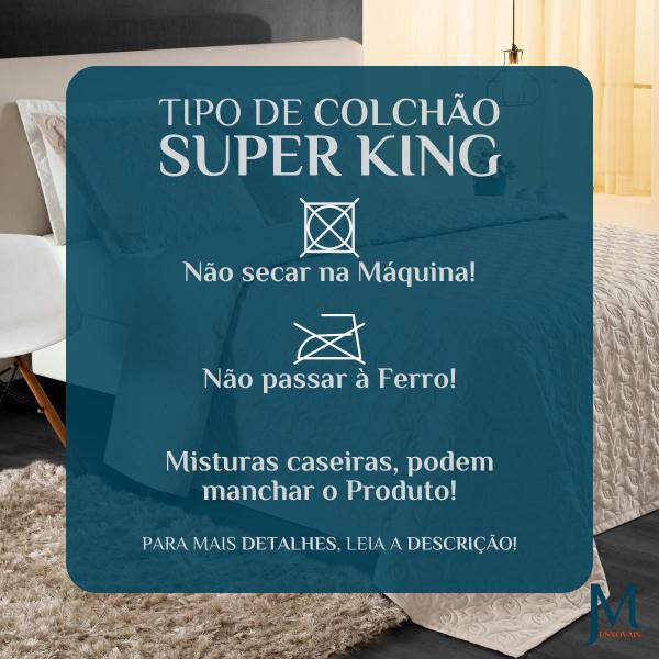 Imagem de Conjunto Cama Casal King Size Agata Bordada 200 Fios Super