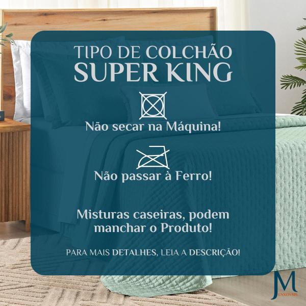 Imagem de Conjunto Cama Casal King Size Lory 200 Fios Bordado