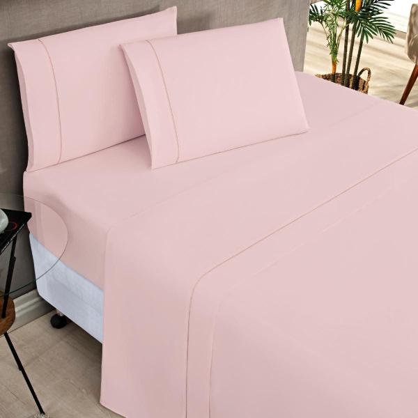 Imagem de Conjunto Cama Casal Queen Size Aundria 200 Fios Super Macio