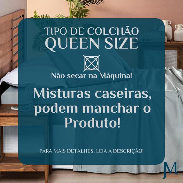 Imagem de Conjunto Cama Casal Queen Size Cherry Bordado Inglês 200