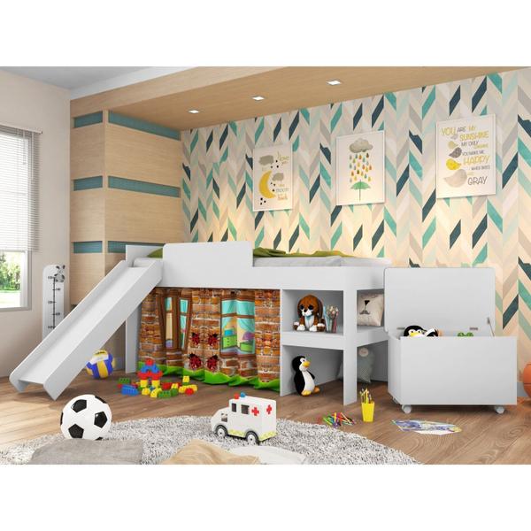Conjunto Cama e Baú 90 Playground Meu Fofinho - Art in Móveis Imagem de Conjunto Cama e Baú 90 Playground Meu Fofinho