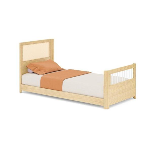 Imagem de Conjunto Cama Solteiro Montessoriana Reversível,estante 4 Nichos e Led, Sapateira 1 Pt Infantil Wave Casatema